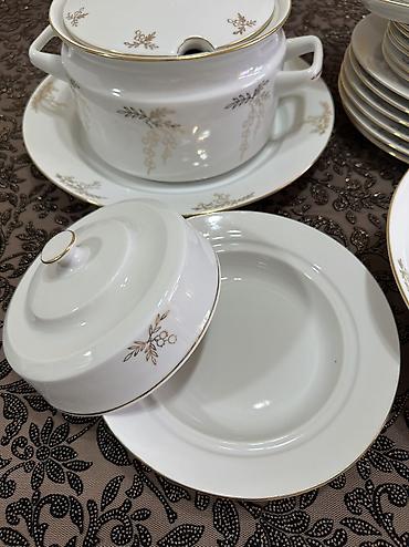 Наборы посуды: Винтаж! Классика! Столовый сервиз из белоснежного фарфора с позолотой — 10