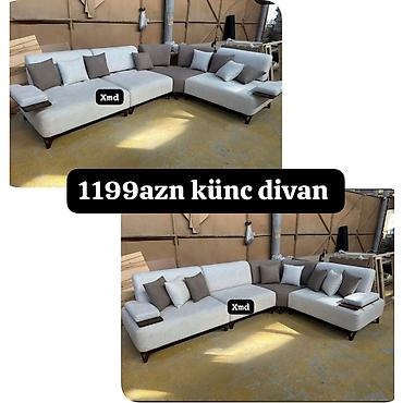 ucuz tul perde: Künc divan – 1199 AZN - L formalı, geniş oturma sahəsi - İki tərəfli — 1
