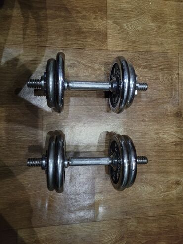 тренажер для бега дома: Регулируемые разборные гантели, две штуки, по 4000 сом за одну штуку