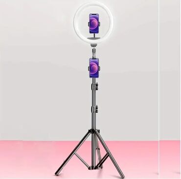 Telefon üçün tripodlar: Halka LED işıq və üçayaq stativli kontent yaradıcısı dəsti - 10–12 — 5