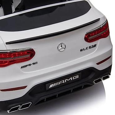 Dečiji električni automobili: Mercedes GLC 63S AMG – beli, auto na akumulator za decu — 14