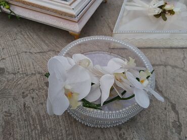 Xonça: Zərif gəlin-nişan aksesuarları dəsti - Komplet: dekoratif səbət — 7
