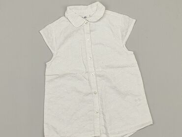biała szyfonowa bluzka: Bluzka, Topolino, 5-6 lat, 110-116 cm, stan - Idealny