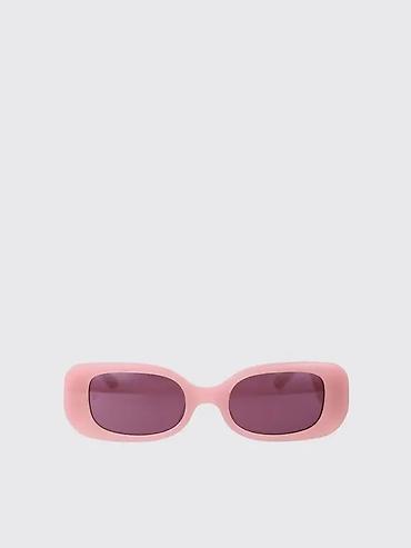 Очки: GUCCI gün eynəyi – retro oval forma, qalın çərçivə və parlaq çəhrayı — 3