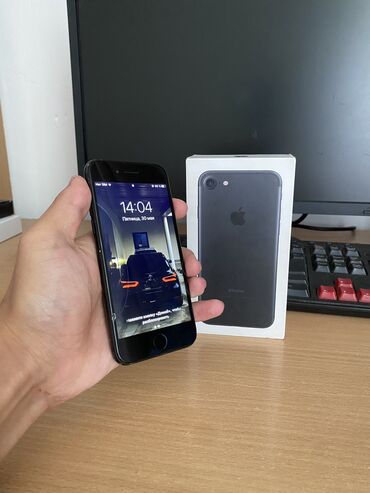 айфон 7 телефон: IPhone 7, Б/у, 128 ГБ, Black Titanium, Коробка, 75 %
