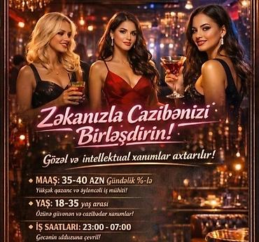 malyar isi: Hostes, qeydiyyatçı tələb olunur, 18-29 yaş, Təcrübəsiz — 1