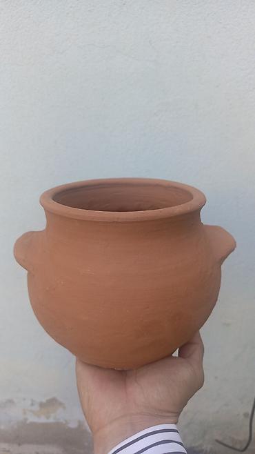 saxsı: Qazan, rəng - Qəhvəyi, Keramika — 1