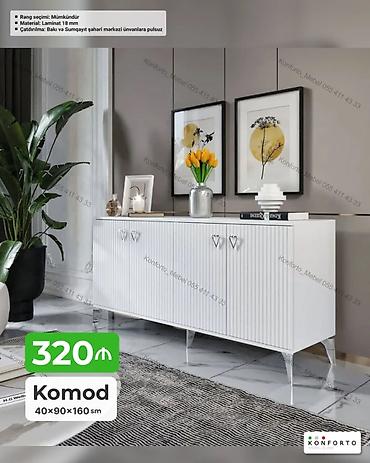 Komodlar: Komod – 40×90×160 sm - Material: 18 mm laminat - Rəng seçimi — 1