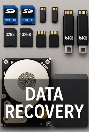 Noutbuklar, kompüterlər: Xidmətlərimiz: Data Recovery – İstənilən növ yaddaş daşıyıcılarından