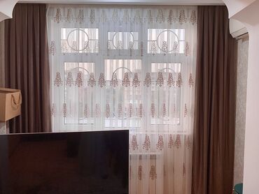 Pərdə və tüllər: İşlənmiş, Tül, rəng - Qəhvəyi, Pulsuz çatdırılma — 3