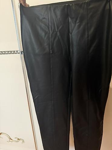 eco silim: Qara eko‑dəri şalvar - Material: yumşaq, parıltılı eko‑dəri (PU), iç — 2