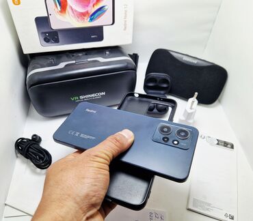 Redmi: Redmi, Redmi Note 12, Б/у, 256 ГБ, цвет - Синий, 1 SIM, eSIM, 2 SIM — 4