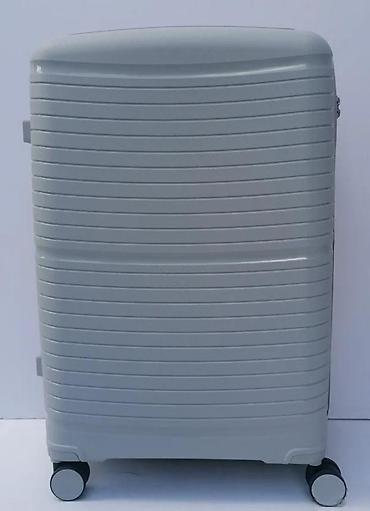 Putni koferi i torbe: Tvrdi kofer na točkiće – sivi - Materijal: izdržljiva tvrda školjka — 11