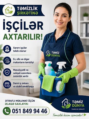 Ev köməkçiləri: Təmizlik | Ofislər | Ümumi təmizlik — 1