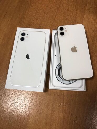 barter iphone x: IPhone 11, 64 GB, White Titanium, Barmaq izi, Face ID