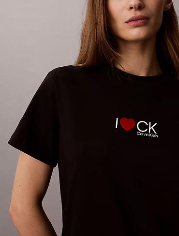 calvin: Calvin Klein “I ❤️ CK” qara T‑shirt - Brend: Calvin Klein Jeans - — 5