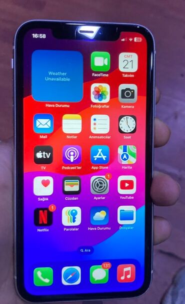 iphone 11 pri: IPhone 11, 64 GB, Ağ, Face ID, Sənədlərlə