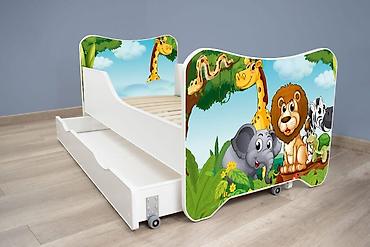 mini iphone za decu: Dečiji krevet 160x80 cm – Happy Kitty sa fiokom (Africa) - Dimenzije — 1