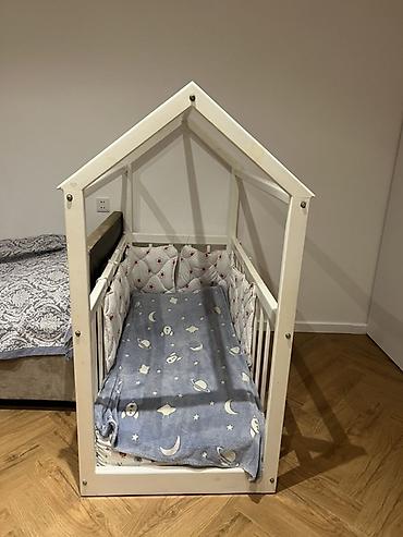 hava dosheyi: Uşaq beşiyi – “ev” formasında karkaslı model + Askona firmasinin — 1