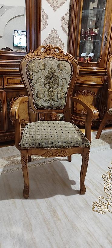 Masa və oturacaq dəstləri: Qonaq otağı üçün, Açılmayan, Dördbucaq masa, 8 stul — 6