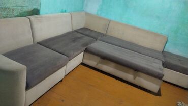 диваны мебель: Диван-кровать, цвет - Коричневый, Б/у