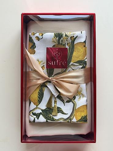first home tekstil: Sufré brendinin hədiyyə qutusunda süfrə dəsti -Ölçülər Süfrə-250x150sm — 4