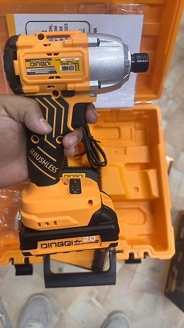 газовый клуч: Аккумуляторный ударный винтовёрт DINGQI Brushless в кейсе. Компактный — 4