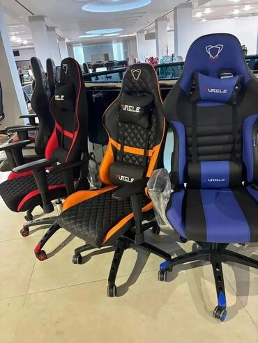 Ofis və oyun kresloları: Yeni, Təkərli, Qolları tənzimlənir, Parça — 8