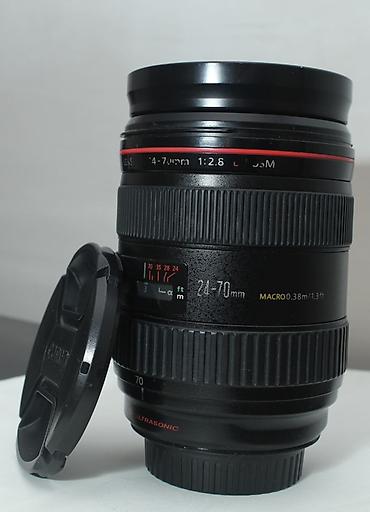 ev zengi: Canon EF 24-70mm f/2.8 L USM obyektiv 1ci nəsil - Fokal məsafə: 24–70 — 6