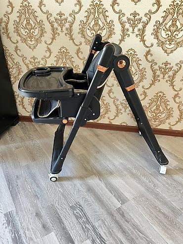 yemək masası uşaq: Kidilo uşaq yemək kreslosu - Rəng: qara, qızılı detallarla - 5 — 7