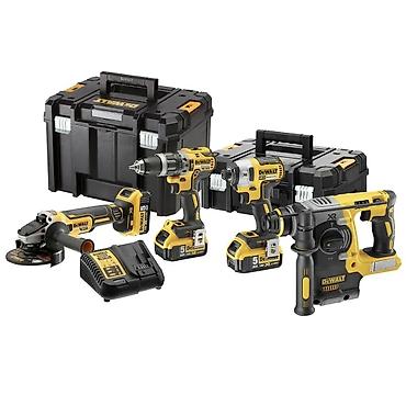На заказ из Германии. Набор DeWALT 18V XR (4 инструмента, 3 АКБ 5.0