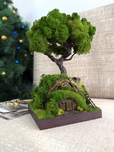 Декоративные цветы: Деревья-бонсай из натурального стабилизированного мха🌳 -это — 39