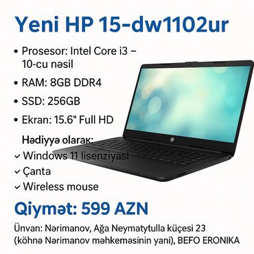 сколько стоит playstation 1: Yeni HP 15.6 ", Intel Core i3, 256 GB