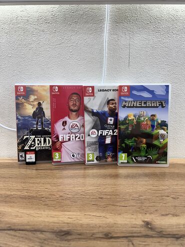 70 сом: Игры для Nintendo Switch ZEIDA-1200 FIFA20-1000 MINECRAFT-1200