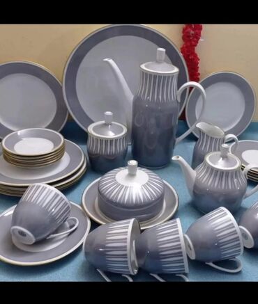 Наборы посуды и сервизы: Обеденный набор, цвет - Серый, Фарфор, Германия