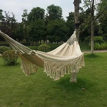 Ležaljke i ljuljaške: Boho viseća ležaljka (hammock) - Dizajn: boho stil sa dekorativnim — 1
