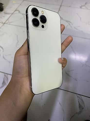 apple 16e: IPhone 13 Pro Max, Б/у, 128 ГБ, Серебристый, Чехол, 78 % — 1
