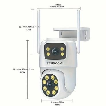 ip 8: SZSINOCAM ikili obyektivli Wi‑Fi açıq hava təhlükəsizlik kamerası — 4