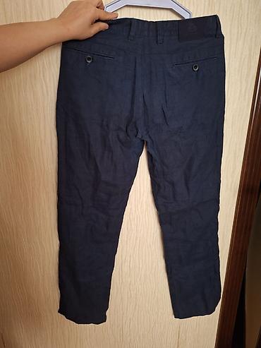 beli: PAOLO MARK kişi şalvarı - Model: Klassik düz kəsim - Rəng: Tünd göy — 2