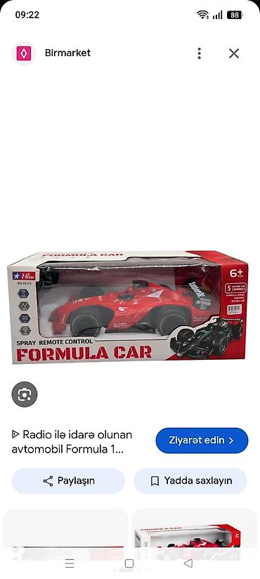 oyuncaq avtomobil: Uzaqdan idarə olunan Formula Car – radiokontrol yarış maşını - Model — 4