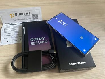 чехол s23 ultra: Samsung Galaxy S23 Ultra, Колдонулган, 256 ГБ, түсү - Ак, 2 SIM