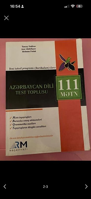 Testlər: Azərbaycan dili Testlər 11-ci sinif, RM, 1-ci hissə, 2023 il — 1