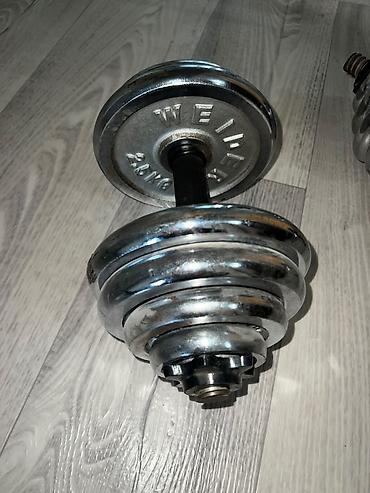 вес набор: Разборные гантели Weider, комплект из 2 шт. - Материал блинов — 3