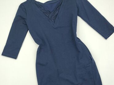 czarna długa sukienki z rozcięciem: Dress, S (EU 36), condition - Good