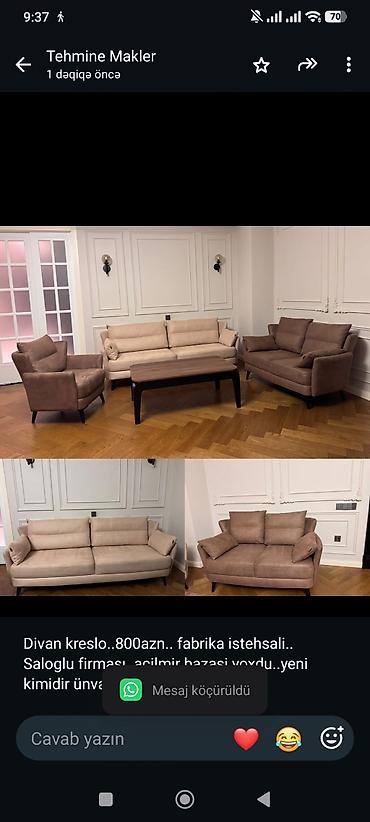 divan fabrika: Divan kreslo. 800azn. fabrika istehsali. Saloglu firması. acilmir — 1