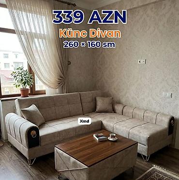 islenmis taxt: Künc divan – 260 × 160 sm - Qiymət: 339 AZN (şəkildə göstərildiyi — 1
