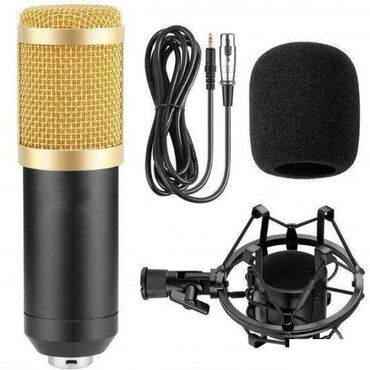 Mikrofoni: Studijski Kondenzatorski Mikrofon BM800 +stalak+pop filter Na — 6