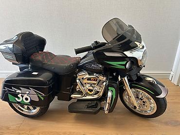 elektrikli chopper: Uşaq üçün elektrikli motosikl (chopper stili) - Rəng: qara, yaşıl — 6