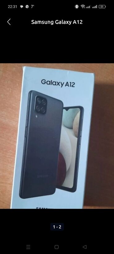 galaxy not 10: Samsung Galaxy A12, rəng - Göy