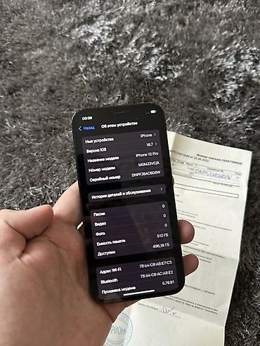 Apple iPhone: IPhone 12 Pro, Б/у, 512 ГБ, Pacific Blue, 79 % — 9